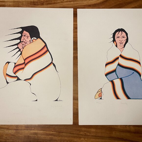 Terry Southwind Canadian Aboriginal Art Print Lot 2 Meditation Serenity - Picture 1 of 7